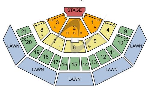 American Family Amphitheater Seating Chart With Seat Numbers